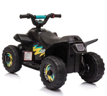 Atv electric pentru copii Chipolino Speed black 25W, 6V pedala acceleratie, sarcina maxima pana la 25 kg