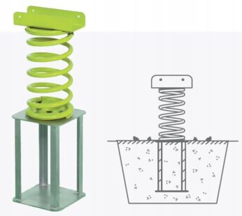 Balansoar pe arc pentru copii Elefant HDPE cu prindere in beton KBT
