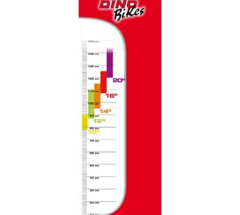 Bicicleta copii Dino Bikes Pro-cross rosu 16 inch, varsta 6-8 ani, inaltimea 107-125 cm, frana de mana roata din fataspate, roti ajutatoare detasabile, scut frontal, anvelope gonflabile