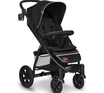 Carucior sport, Lionelo, Annet Tour, De la nastere, Cu capotina impermeabila, Cu filtru UPF 50+, Cu maner reglabil, Plasa de tantari, Suport biberon, Saculet pentru picioare, Pana la 22 kg, Cu certificare TUV, Negru