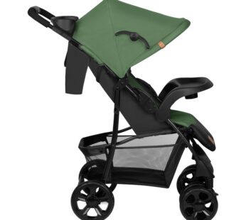 Carucior sport Lionelo Emma Plus Cu tavita, 2 Suporturi pentru pahar, Geanta accesorii, Standard de siguranta EN1888-1 verde