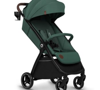 Carucior sport, Lionelo, Ingrid, Capotina impermeabila cu filtru UPF50+, Pana la 22 Kg, Spatar reglabil in 3 pozitii, Include suport pahar si plasa de tantari, Sistem pentru pliere automata, 6 luni+, Verde