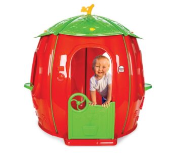 Casuta de gradina pentru copii Pilsan Strawberry, utilizare interiorexterior,plastic rezistent UV,design realist,usa si ferestre functionale