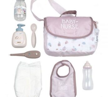 Gentuta de infasat pentru papusa Smoby Baby Nurse Changing Bag crem cu accesorii