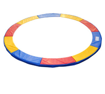 HOMCOM Acoperitoare Protecție Trambulină Elastică, Siguranță Copii, Design Colorat Roșu Galben Albastru, Ø244cm | Aosom Romania