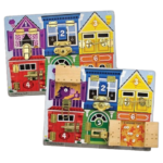 Joc Educativ Din Lemn Cu Incuietori - Incuie Si Descuie, 3 Ani, Melissa&Doug 3785