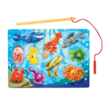 Joc de pescuit magnetic din lemn, Animale marine, 10 pise, 3 ani+, Melissa & Doug 3778