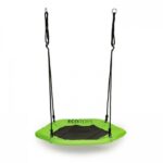 Leagan pentru copii hexagonal tip cuib de barza suspendat Ecotoys MIR6023 verde