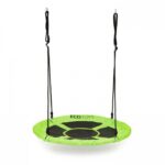 Leagan pentru copii rotund tip cuib de barza suspendat 100 cm Ecotoys MIR6001 verde