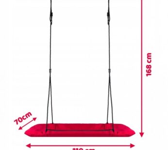 Leagan tip cuib pentru copii dreptunghiular XXL 110 x 70 cm 150 kg Neo-Sport 1011 rosu