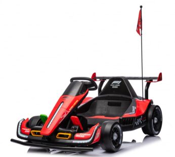 Masinuta – Kart electric pentru copii 3-11 ani, Racing F1 90W 12V, telecomanda, rosu