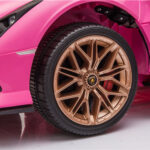 Masinuta electrica 12V cu roti EVA si scaun din piele Lamborghini Sian Roz