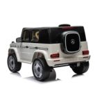 Masinuta electrica cu roti EVA si scaun din piele Mercedes Benz EQG White