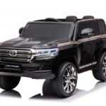 Masinuta electrica cu roti EVA si scaun din piele Toyota Landcruiser Black