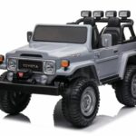 Masinuta electrica cu roti Eva si scaun de piele Toyota FJ40