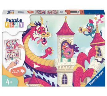PUZZLE SI JOC DRAGON, 2×24 PIESE