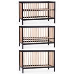 Patut Childhome Cot 97 fag 60x120 cm naturalnegru