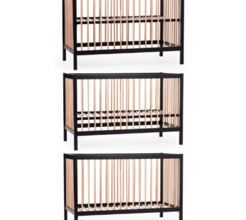 Patut Childhome Cot 97 fag 60×120 cm naturalnegru