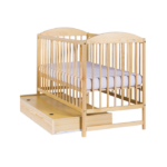 Patut pentru copii Lulaya cu sertar Natur + Saltea Cocos 8 Cm