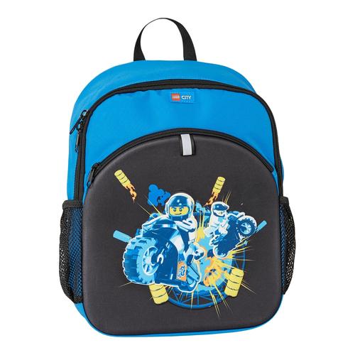 Rucsac LEGO M-Line, cu buzunar frontal, design City Race (Negru)