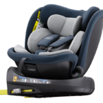 Scaun auto rotativ cu isofix B-Joy Deluxe Buf Boof iSize 40-150 cm blue