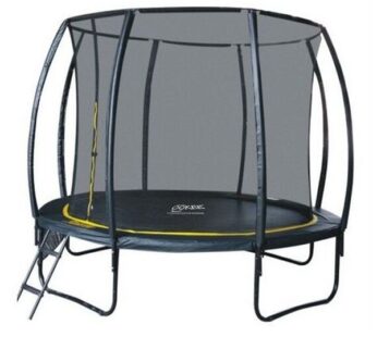 Set trambulina 305 cm cu plasa si scarita Jump Carbon