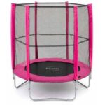 Set trambulina cu plasa de protectie Junior Pink 140 cm PLUM