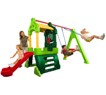 Spatiu de joaca Climbing cu tobogan si leagan