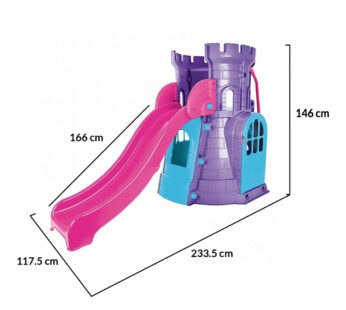 Spatiu de joaca cu tobogan Pilsan Castle Slide purple