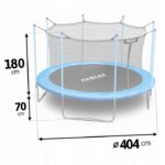 Trambulina de gradina cu plasa interioara, stalpi si scara 404 cm (13FT) Neo-Sport NS-13W181 albastru