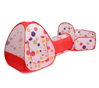 Tunel 3 piese cu cort de joaca pentru copii