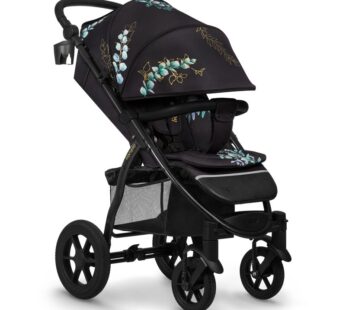 Carucior sport, Lionelo, Annet Tour Golden Moments, Editie Limitata, 0 luni+, Capotina impermeabila UPF 50+, Maner reglabil, Plasa de tantari, Suport biberon, Saculet pentru picioare, Pana la 22 kg, Certificare TUV, Negru