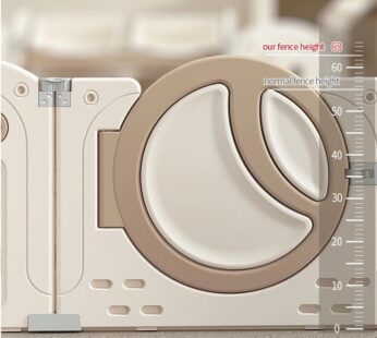 Gardulet loc de joaca copii Nichiduta Garden Moon House Coffee 160×160 cm cu poarta de siguranta, cos de baschet, tabla de scris, covoras din spuma , cuburi, 100 bile si casuta