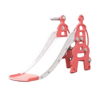 Spatiu de joaca 4 in 1 Nichiduta Garden Tower Red cu tobogan, leagan cu bara de protectie detasabila, jucarie muzicala, cos de baschet, minge si poarta de fotbal