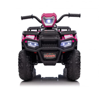 Atv electric pentru copii Nichiduta Super Me Pink 12V 70W cu scaun din piele, mufa Mp3, Usb si bara de protectie