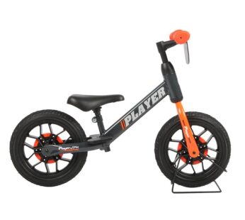Bicicleta pentru copii fara pedale Qplay Portocaliu, sa reglabila si cadru otel, roti rezistente de spuma, cu lumini LED activate de miscare, suport de picioare generos, varsta 3-6 ani, roti din cauciuc plin