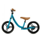 Bicicleta pentru copii Kinderkraft Space Deep Blue fara pedale, cu suport picioare, frana de mana, greutate admisa 35 kg