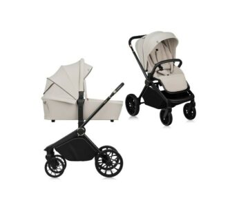 Carucior 2 in 1, Lionelo, Mika Plus, Cadru din aluminiu, Cu landou intarit si salteluta moale, Reversibil, Cu sistem de ventilatie 3D, Cu accesorii, Pana la 22 kg, Conform cu EN1888-1 EN1888-2, EN1466, Bej
