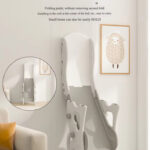 Tobogan pentru copii, Nichiduta Garden, White Elephant, de interiorexterior, design pliabil, prevazut cu scara si manere de sustinere, cu mini-cos de Baschet si joc de precizie cu inele, dimensiune 32 x 152 x 67.5 cm