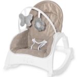 Fotoliu balansoar Lorelli Alex String Stars, cu masuta, vibratii si muzica, Maro