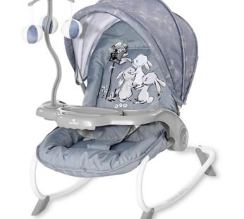 Fotoliu balansoar Lorelli Dream Time, Silver Blue Rabbits, colectie 2021