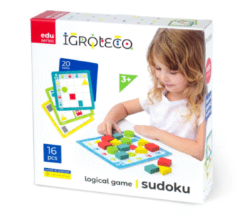 Joc de logica din lemn – Sudoku pentru copii, 16 piese