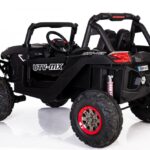 Masinuta electrica copii 4x4 Nichiduta Xtreme Jumper UTV-MX Black cu telecomanda 2.4G, 4Motoare 300W, Doua locuri, Roti Eva cu Suspensii, Scaun piele,Acumulator 12V7Ah,Pornire la cheie,Schimbator viteze,Lumini LED,Slow Start