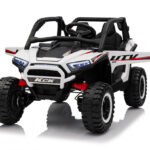 Masinuta electrica pentru copii Nichiduta Sport UTV KCK White 4x4,Telecomanda 2.4G,Acumulator 24V 7Ah,4 motoare x 50w,Roti din cauciuc EVA,Scaun din piele,Suspensii,Faruri cu lumini LED,Mufa USB,MP3,Bluetooth,Centura sigurant