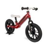 Bicicleta copii fara pedale Balance bike Qplay Racer Rosu de la 3 ani pana la 30 kg, cadru usor de magneziu, reglabil, sa comoda, acoperita cu piele ecologica, roti de cauciuc gonflabil
