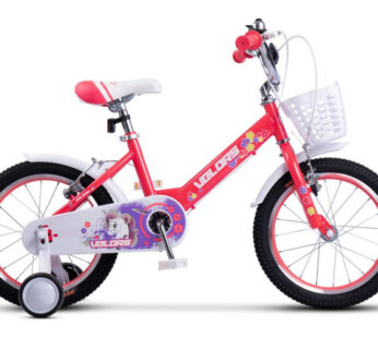 Bicicleta pentru copii Velors V1602A Roz, varsta 4-6 ani, roti 16 inch, greutate suportata 60 kg, inaltime utilizator 100-115 cm