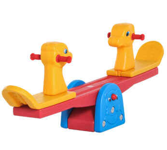 HOMCOM Leagăn Balansoar cu Mânere Antiderapante pentru Copii 1-4 Ani din Plastic HDPE, 150x32x60 cm, Multicolor | Aosom Romania