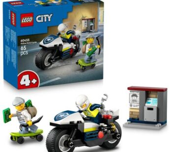 LEGO® City – Urmarire cu motocicleta de politie 60455, 65 piese