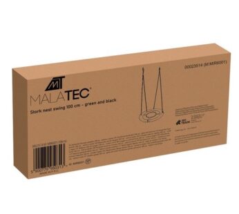 Leagan pentru copii, Malatec, rotund tip cuib de barza suspendat, din tesatura Oxford 600D, cadru din fier, 4.5 x 100 x 180 cm, Green