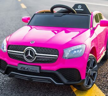 Masinuta electrica pentru copii Mercedes-Benz GLC Coupe Pink 70w cu telecomanda 2.4G,roti eva,scaun piele,centura de siguranta,usi cu deschidere,sistem troller,3 viteze,lumini led,muzica,mufa mp3,usb,indicator baterie